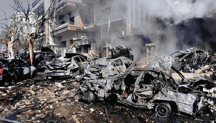 सीरिया में तीन कार बम विस्फोट में 12 की मौत, 40 अन्य जख्मी